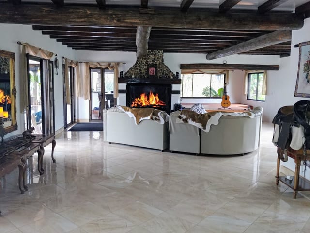 Main living room with artisan finishes
